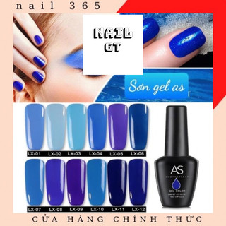Sơn gel AS cao cấp tone xanh mã LX ( chai đen )