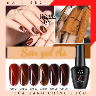 Sơn gel AS sơn mắt mèo tone nâu - CM ( chai đen )