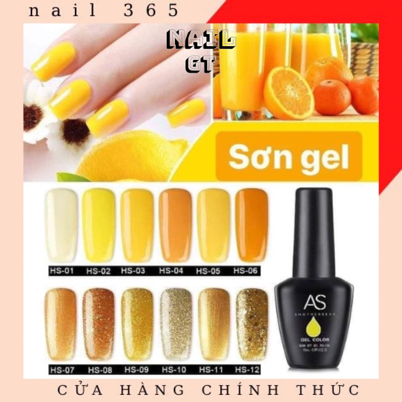 Sơn gel AS tone vàng HS ( chai đen )