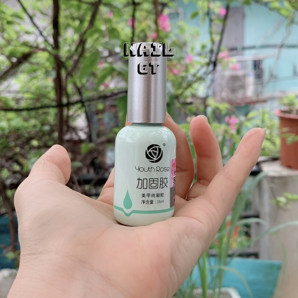 Base , Top , Cứng móng hoa hồng 15ml có logo dập nắp