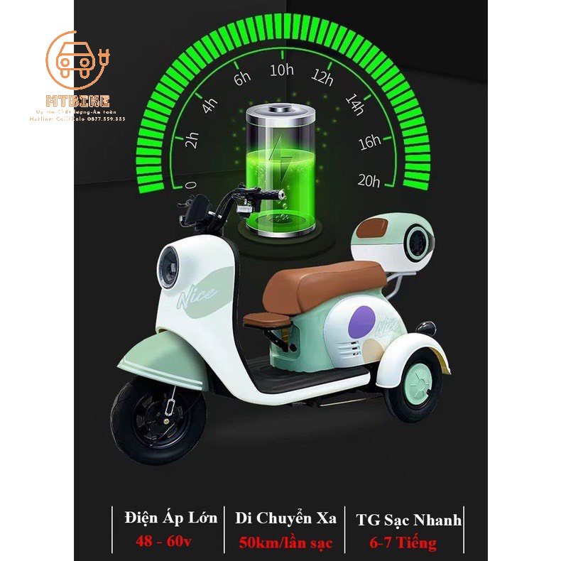 Xe 3 bánh YOBO-V1 SUPER ONE dành cho người già, người khuyết tật, bảo hành 3 năm, bản nâng cấp mới nhất