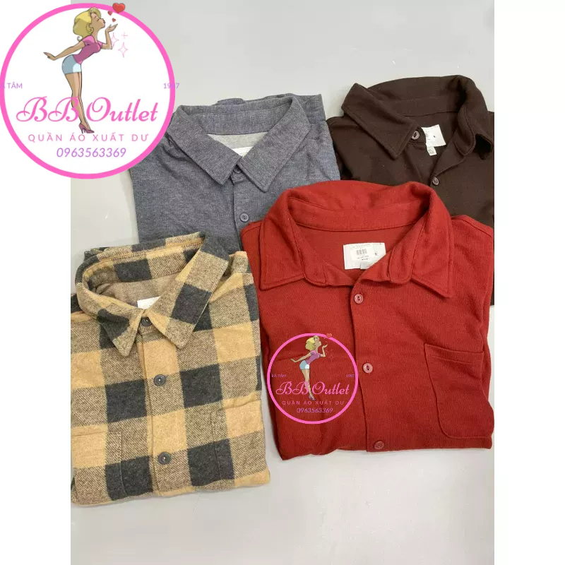 Áo sơ mi nam vải dày lạ mắt - xuất Mỹ dư xịn bigsize