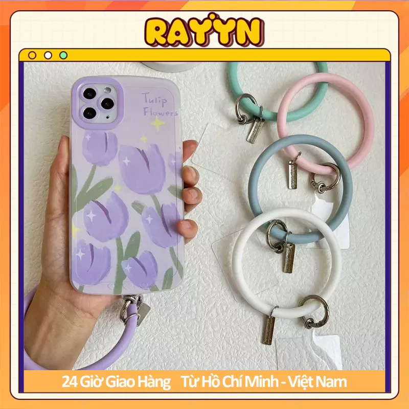 Dây đeo điện thoại di động - Chất liệu silicone lỏng tròn, phù hợp với tất cả các loại ốp lưng điện thoại