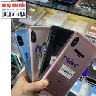 Bộ vỏ +xương sườn+khay sim+kính camera+phím xiaomi redmi note 5-ráp máy chuẩn