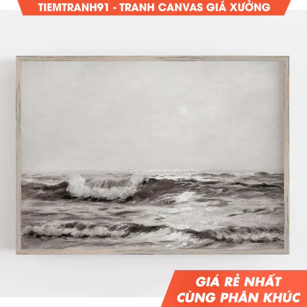 Tranh treo tường, Beach Wall Art, Ocean Wall Art, Coastal Wall Decor, Vintage Wall Art, tặng kèm đin