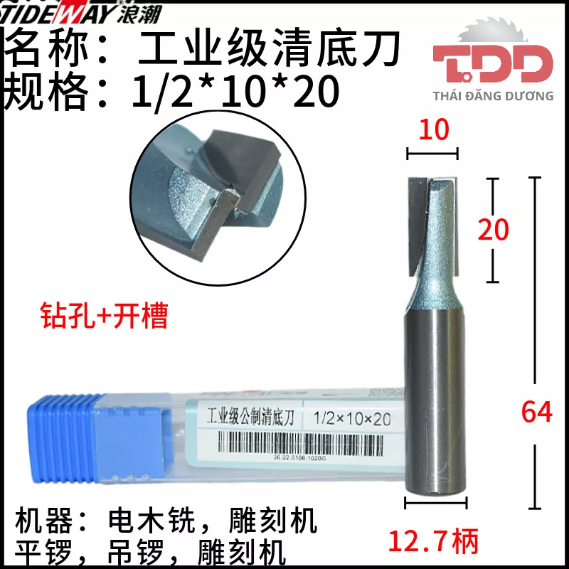 Mũi phay nền mặt bàn TIDEWAY D10- 15-17-18-35-38-40