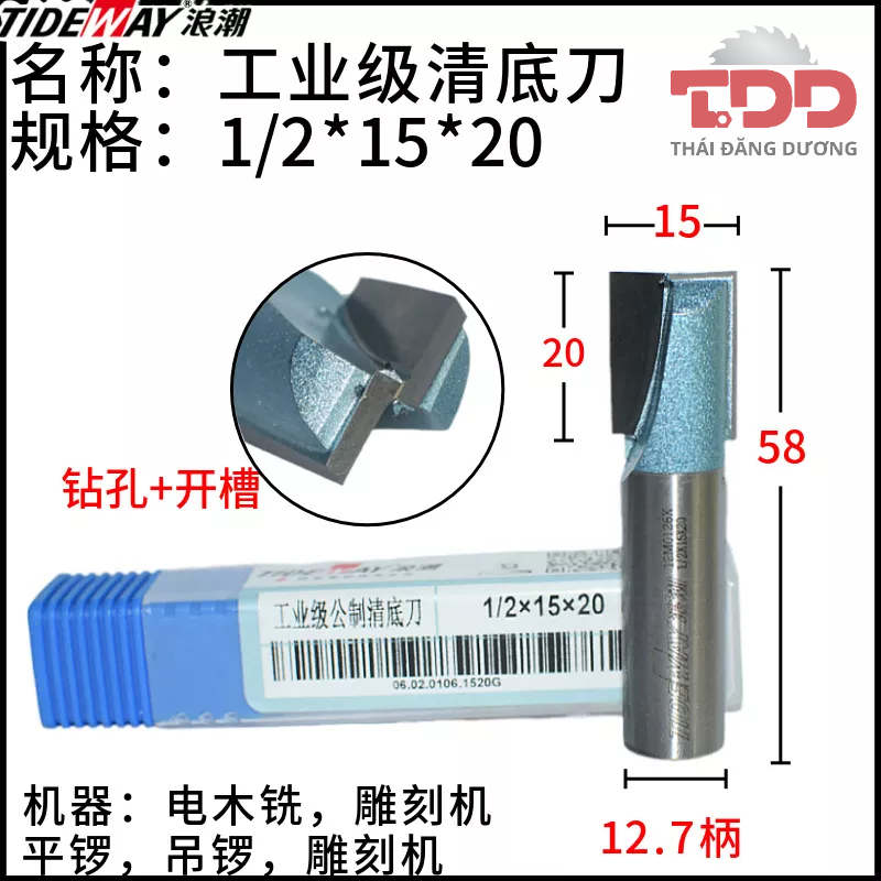 Mũi phay nền mặt bàn TIDEWAY D10- 15-17-18-35-38-40
