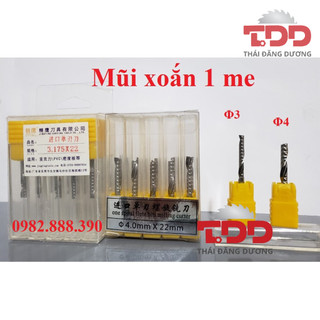 Mũi cnc xoắn 1 me 3.175*22. 4x22, 4x32