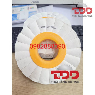 Bánh vải chổi đánh bóng máy dán cạnh - vải chữ S - trục nhựa vàng- D15023