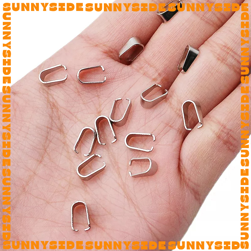 gói 5/10 cái MÓC THÉP KHÔNG GỈ nối mặt dây chuyền làm trang sức handmade DIY
