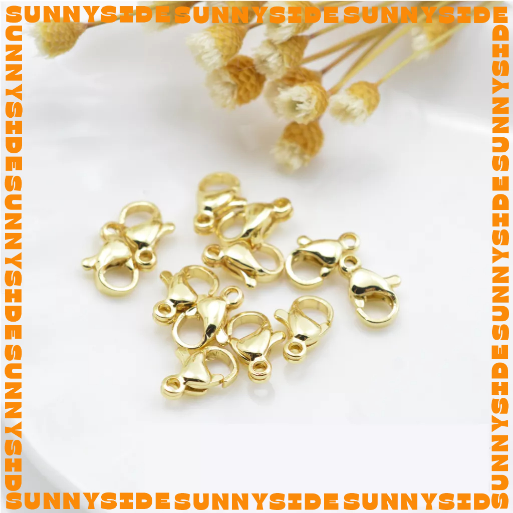 Khoá Càng Cua Mini Inox Thép Không Gỉ 304 Cao Cấp 10mm Kèm Khoen Tròn Làm Trang Sức Handmade DIY