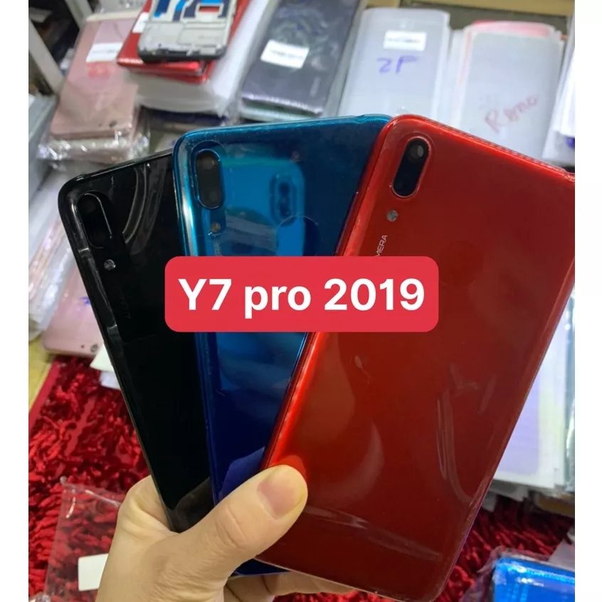 bộ vỏ zin MỚI ĐIỆN THOẠI huawei Y7 Pro 2019 full đồ(kính camera,lưng ,sườn,phím)