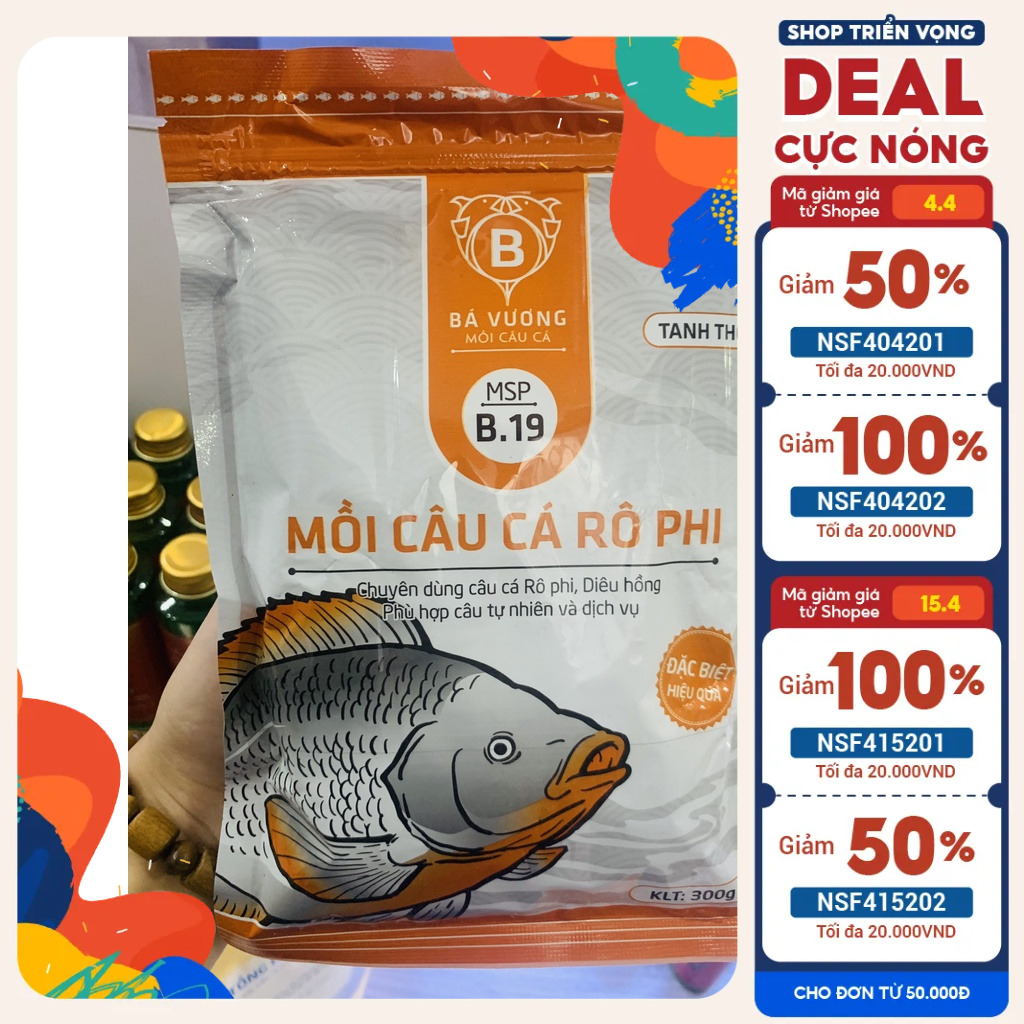 Mồi câu cá rô phi B19 - 300g - Bá Vương Fishing