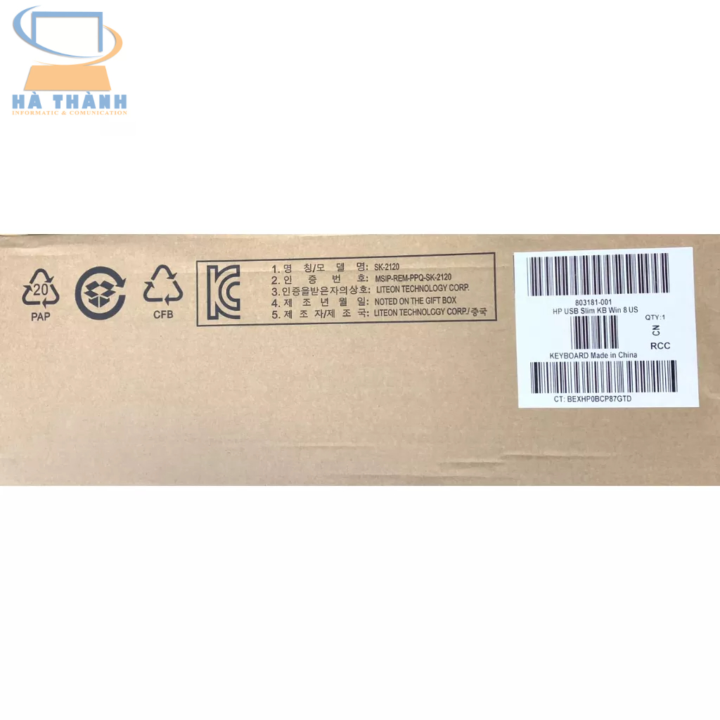 Bàn phím máy tính HP Slim Có Dây - Hàng 100% Chính hãng full box