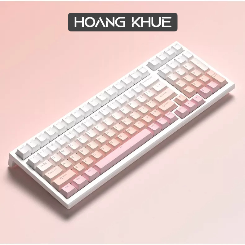 Bàn phím cơ FL-Esports FL100 CPM Sakura Pink - RGB/ Hotswap/ Bluetooth/ Wireless 2.4Ghz/ Type C