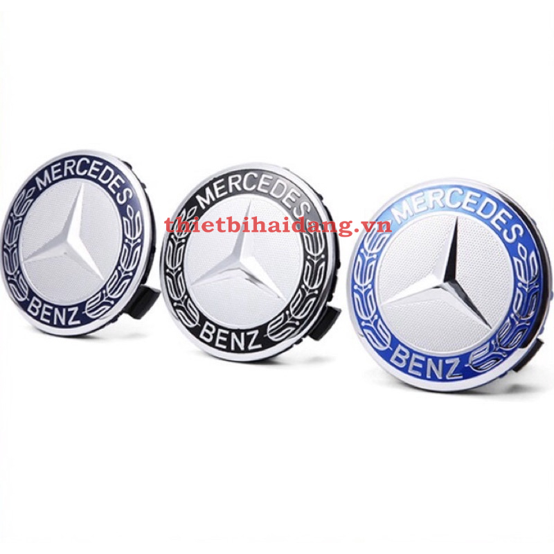 Logo Chụp Mâm Bánh Xe Ô Tô Mercedes Benz Đường Kính 75mm