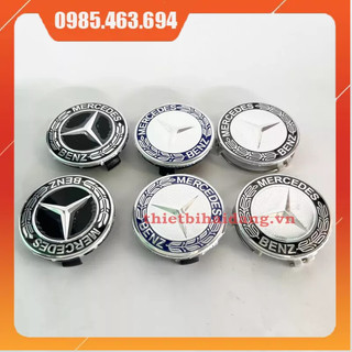Logo chụp mâm bánh xe ô tô Mercedes-Benz đường kính 75mm