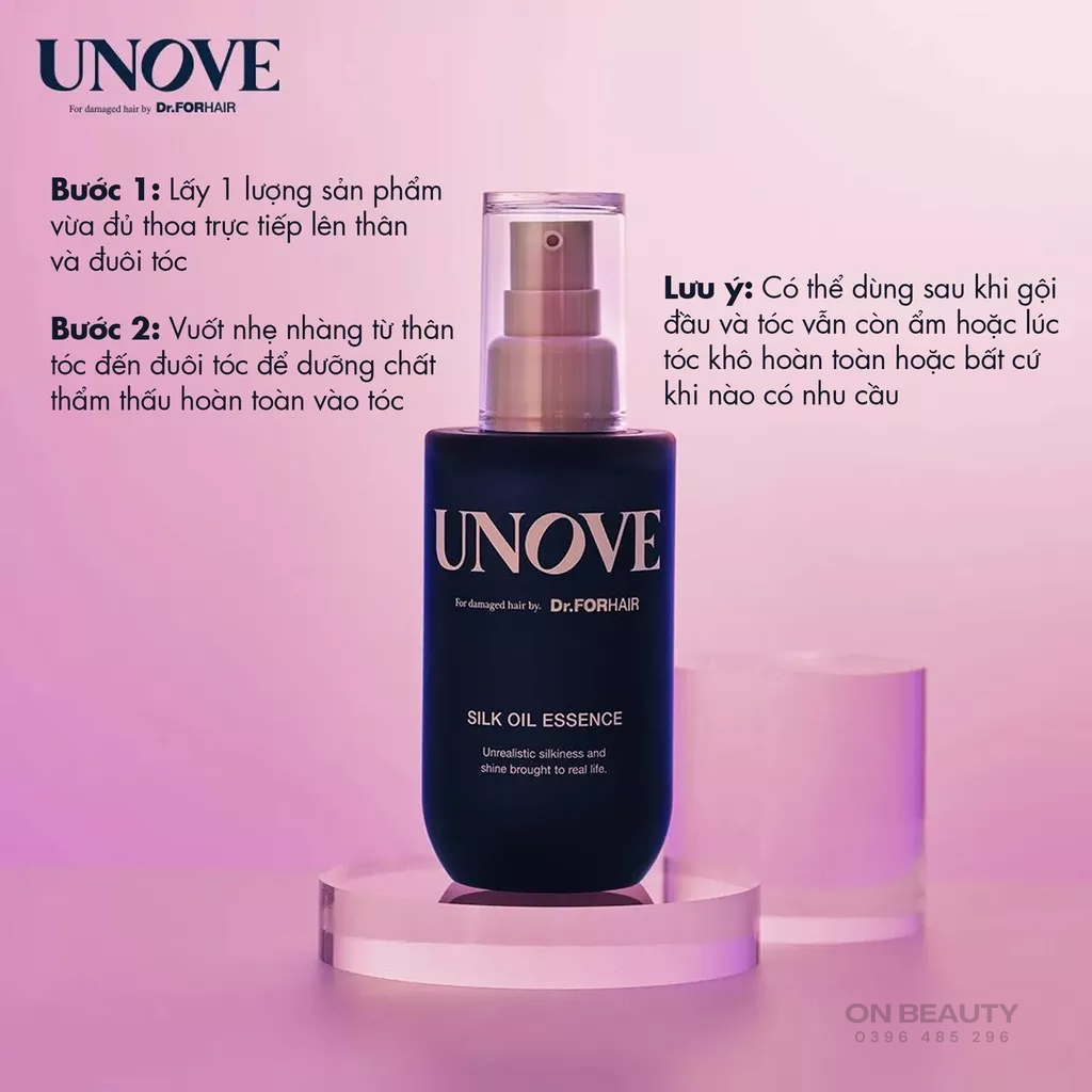 Tinh chất dưỡng tóc UNOVE Silk Oil Essence cho tóc khô và hư tổn by Dr.FORHAIR