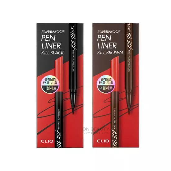 Bút Kẻ Mắt Clio SuperProof Pen Liner Kill Black chống nước 0.55ml