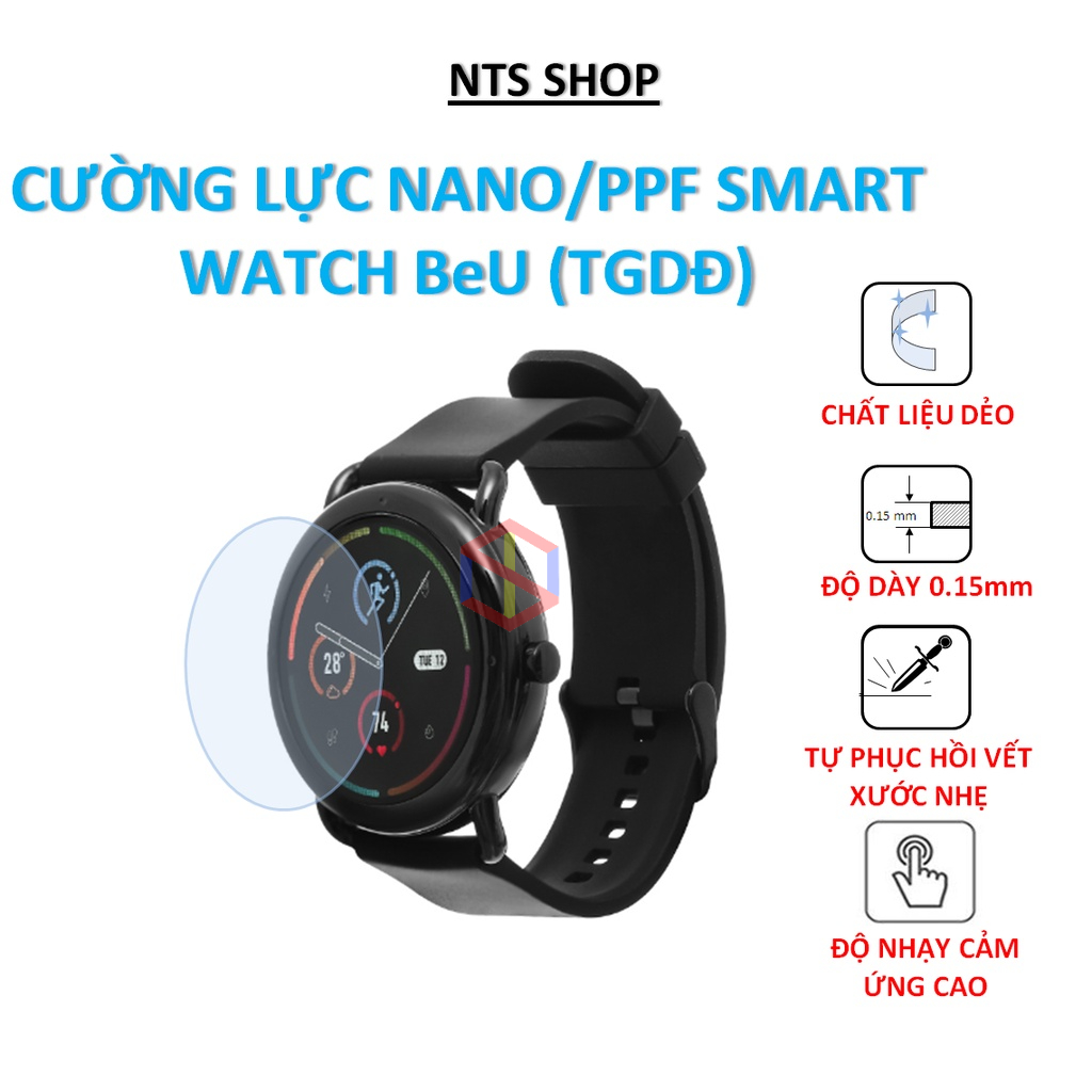 Dán cường lực dẻo/ppf bảo vệ màn hình Smartwatch BeU / Befit/ masstel/ kid care