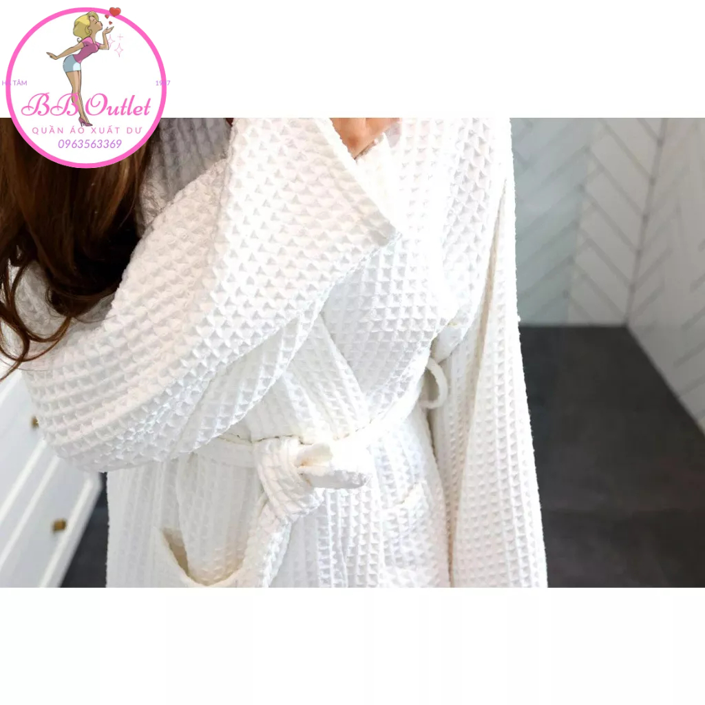 Áo choàng tắm Songwol xuất hàn cotton thấm hút - mềm mại