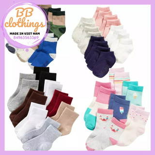 Set 5 đôi tất trẻ em hàng hiệu xuất khẩu chất liệu cotton mềm