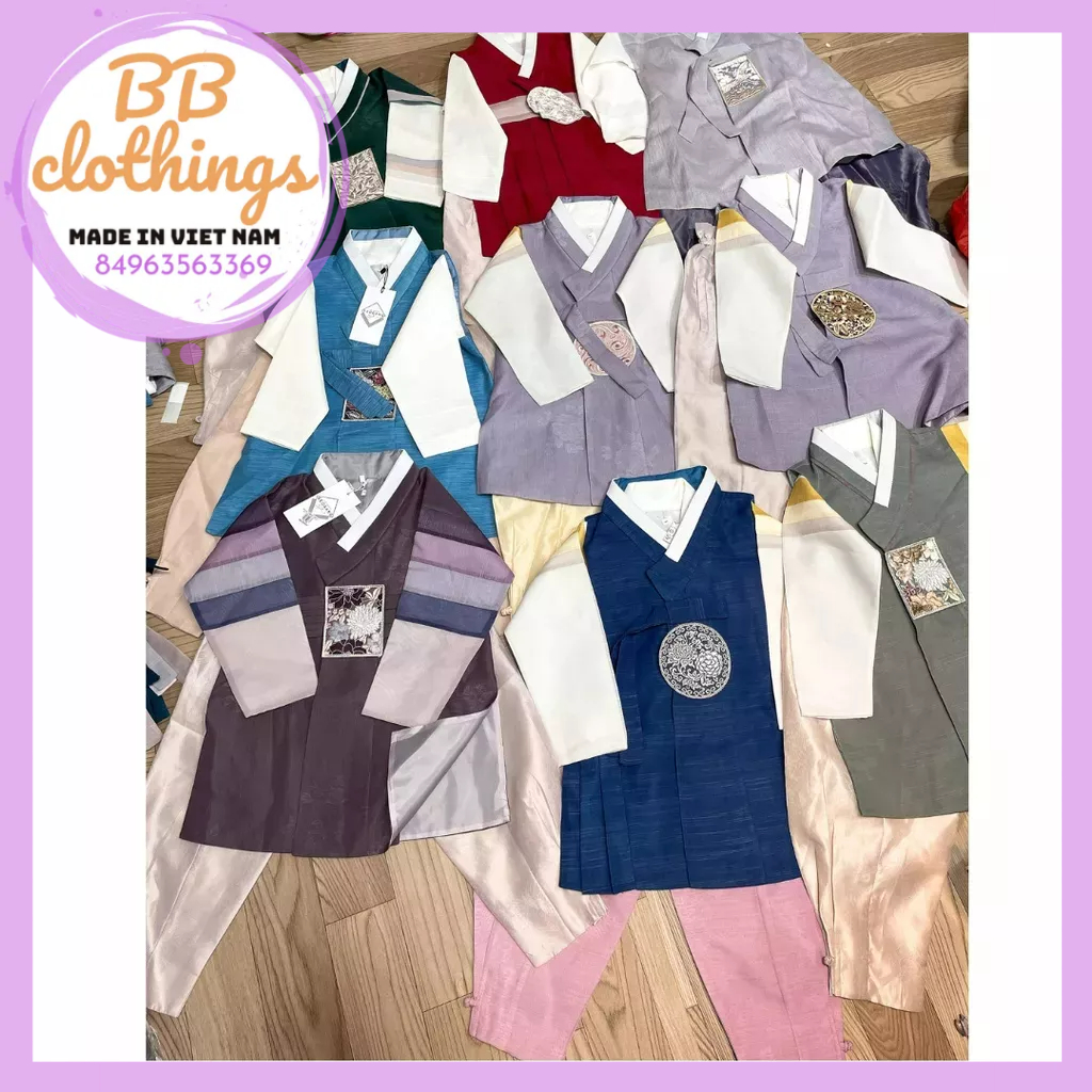 Hanbok bé trai xuất hàn dư xịn size 6 - 10t