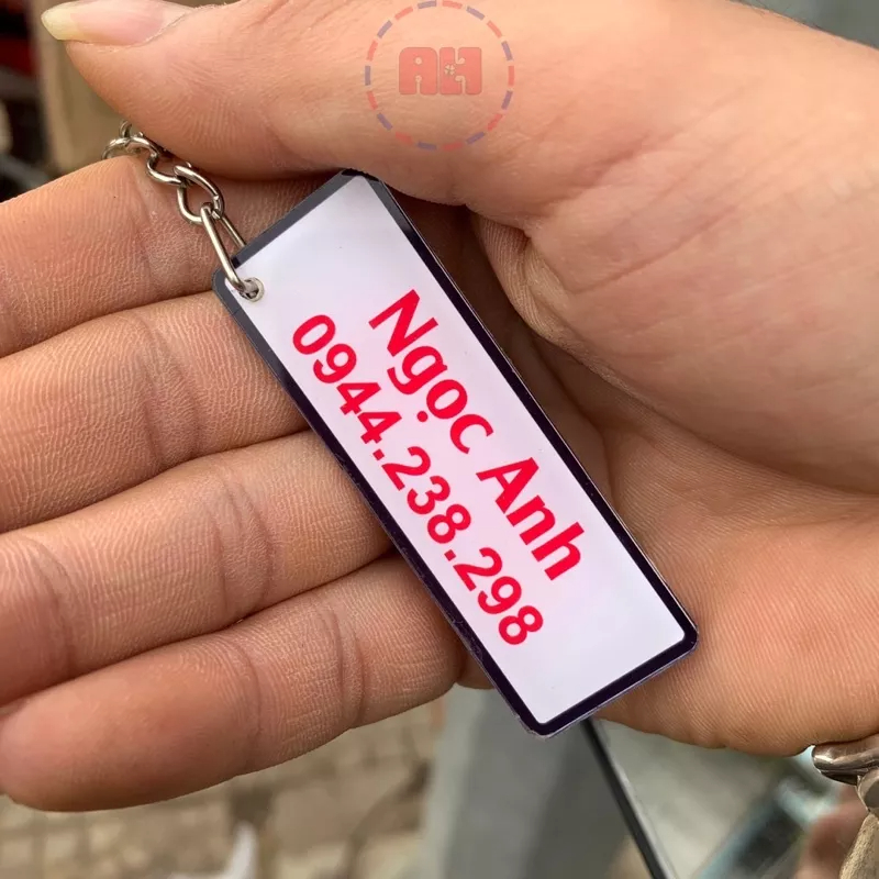 Móc Khoá In Biển Số Xe 2 Mặt, in theo yêu cầu