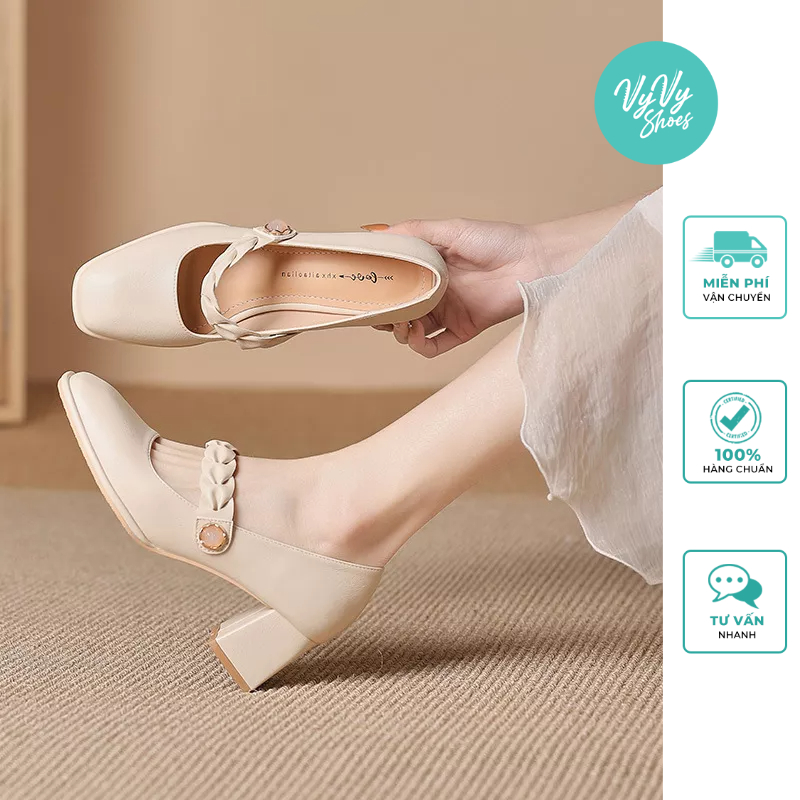 Giày cao gót để bằng VyVyShoes M158-18