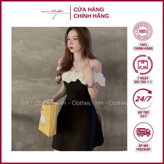 Váy trê vai bèo dáng chữ A size SM