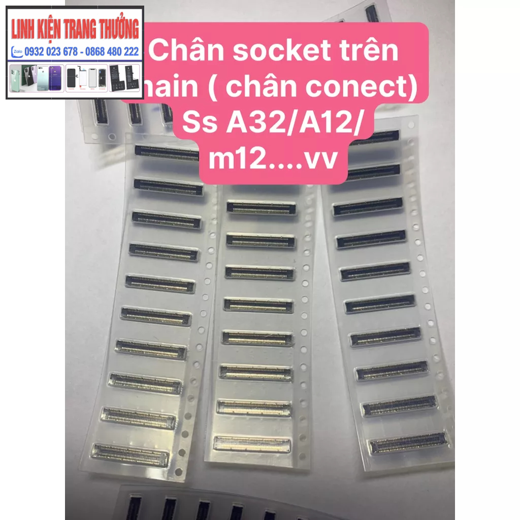 chân socket trên main ( chân conect) zin mới điện thoại sam sung a32/a12/a13/m12 a51...vv dùng chung nhiều mã