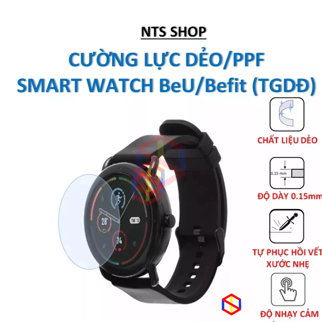 Dán cường lực dẻo/ppf bảo vệ màn hình Smartwatch BeU / Befit/ masstel/ kid care