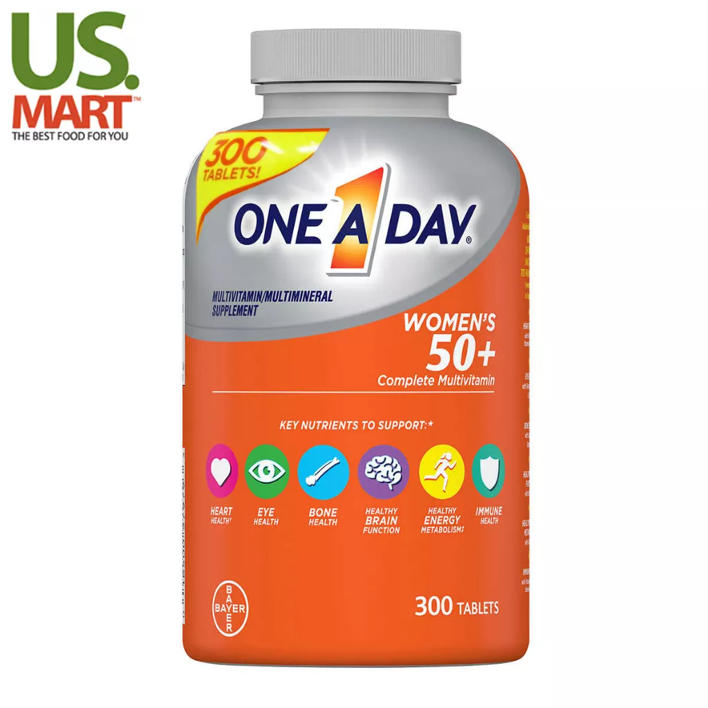 Vitamin Tổng Hợp cho NỮ trên 50 tuổi ONE A DAY WOMEN’S 50+ Complete Multivitamin 300 viên của Mỹ