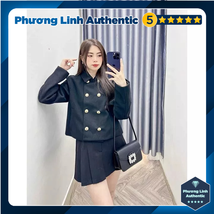 Áo khoác dạ dáng ngắn khuy vàng Zara Auth New Tag có sẵn 3046/289 3046289