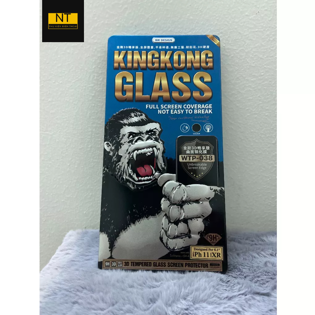 Kính Cường lực KINGKONG có hộp sắt đủ các dòng cho Iphone