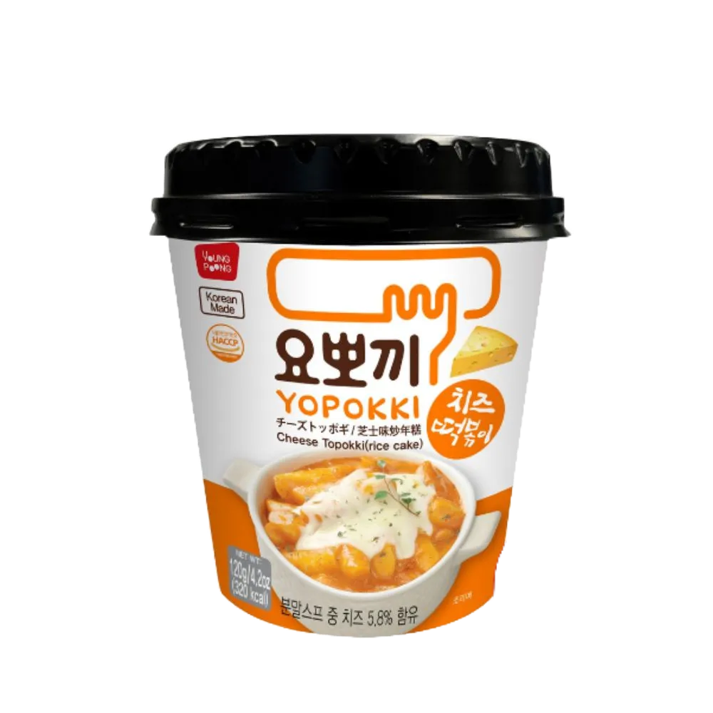 Bánh Gạo Tokpokki Vị Phomai Hàn Quốc Ăn Liền Dạng Hợp Tiện Lợi