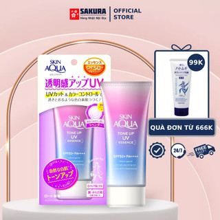 Kem chống nắng skin aqua 80g nhật bản chống nắng nâng tone sps 50 + pa ++++