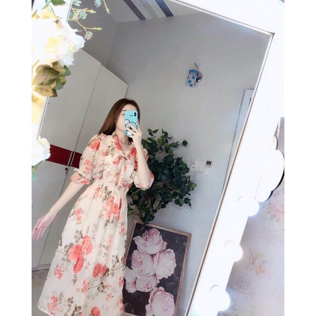 đầm cột nơ tay lỡ ❤️