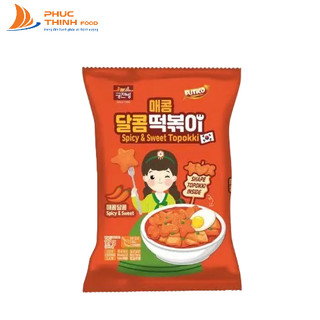 Bánh gạo Tokbokki Hoa Sao Tim Hàn Quốc Vị Cay Ngọt Ăn Liền - Freeship Extra