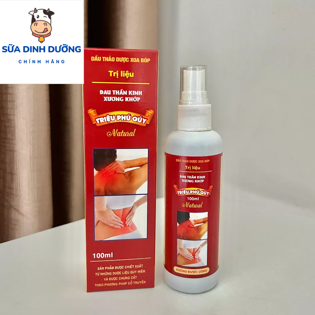 Dầu xoa bóp xương khớp 100ml hỗ trợ tê bì chân tay, bong gân, thấp khớp, đau thần kinh tọa