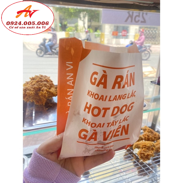 Túi gà rán - hotdog - thức ăn nhanh An vi 1000 tờ
