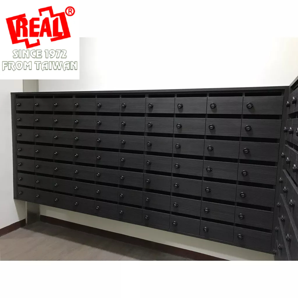 RL9047-07 khóa tủ hòm thư, locker Real 3 số tròn có nút thay mật mã cho tủ dày dưới 15mm