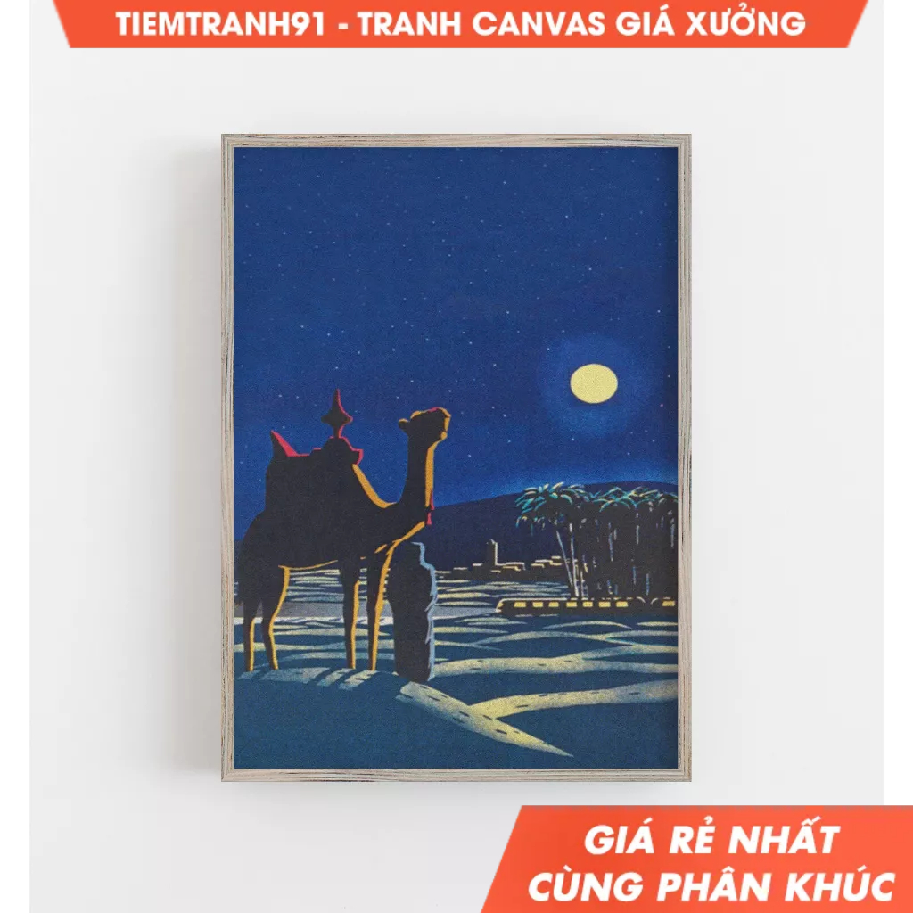 Tranh treo tường, Camel Wall Art, Desert Wall Art, Boho Wall Decor, Vintage Wall Art, Moroccan Decor