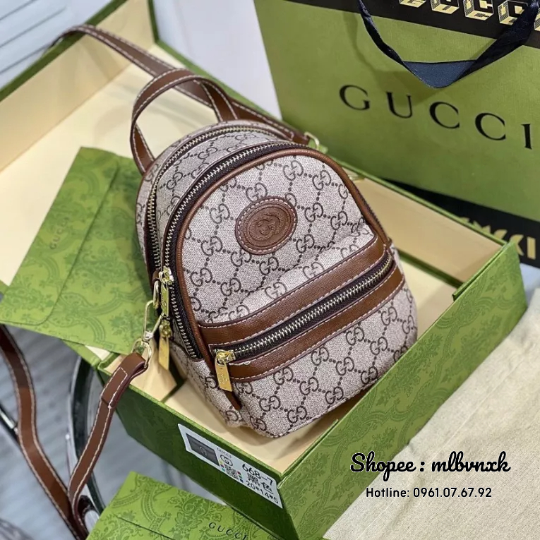ẢNH THẬT / FULLBOX - Balo Gucci Mini Code Hãng