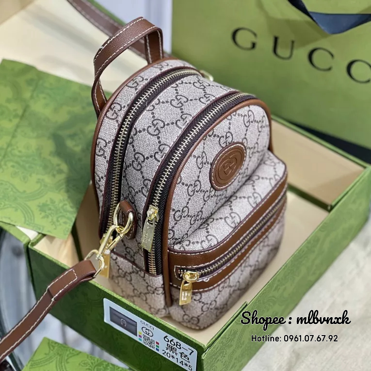 ẢNH THẬT / FULLBOX - Balo Gucci Mini Code Hãng