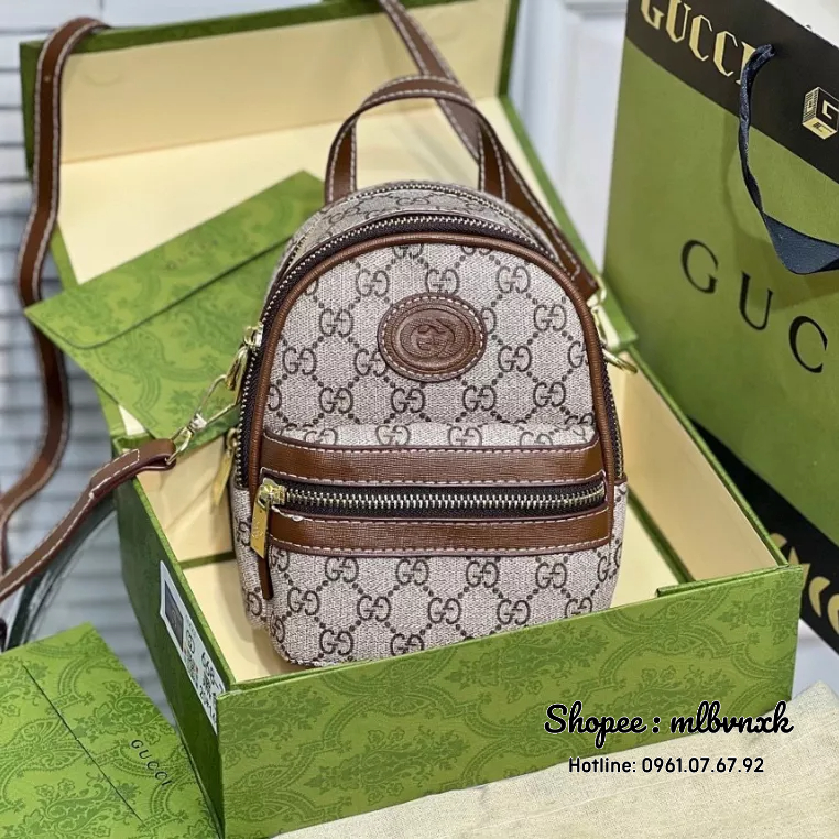 ẢNH THẬT / FULLBOX - Balo Gucci Mini Code Hãng