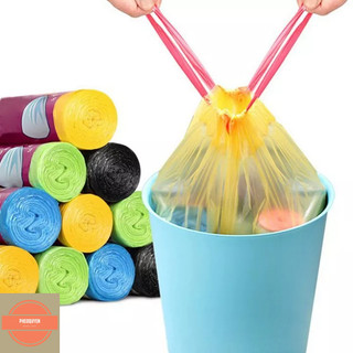 Cuộn túi đựng rác có dây rút quai xách 45 x 50cm (15 túi/ 1 cuộn)