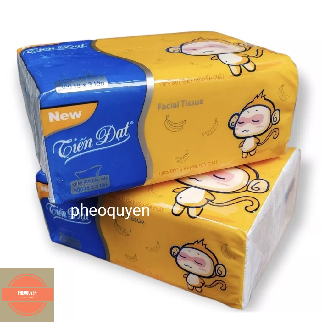 (COMBO 10 GÓI) GIẤY ĂN RÚT TIẾN ĐẠT 100 TỜ, 3 LỚP