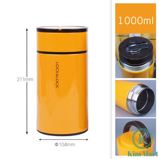 Bình ủ cháo giữ nhiệt 1000ml Lock&Lock Food Jar LHC8023ORG Màu da cam - Chính hãng