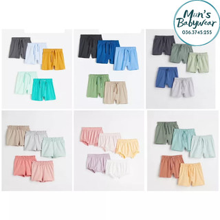 set quần đùi cotton cho bé trai bé gái HM US